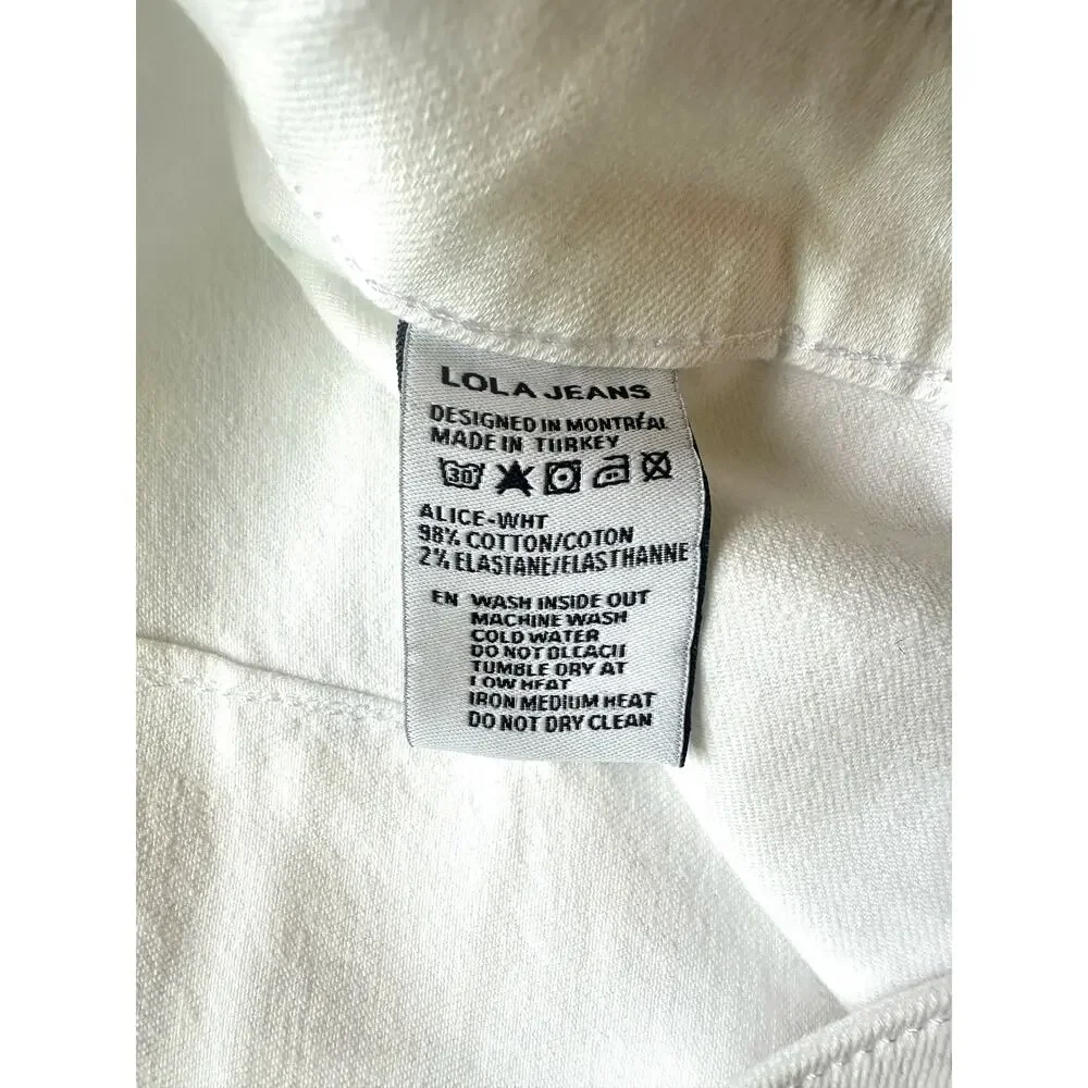 Lola Jeans White High-Rise Flare Jeans NWOT- Size 31 - Picture 6 of 9
